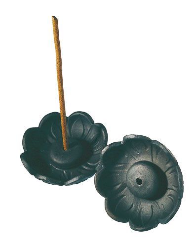 Lotushalter aus Ton schwarz